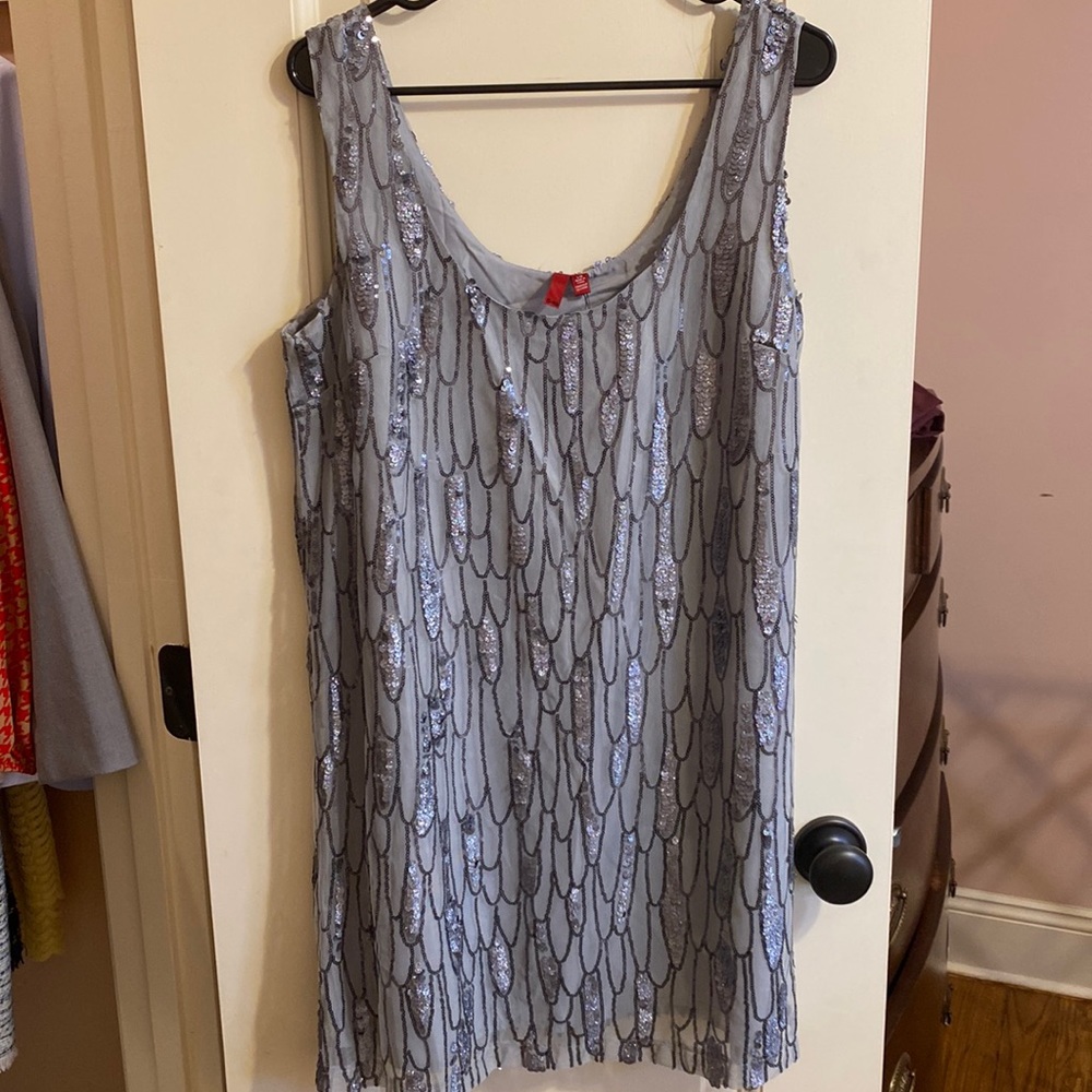 Silver sequin party dress never worn new with tags